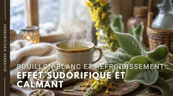 Bouillon-blanc et refroidissement  effet sudorifique et calmant - Herboristerie Sensathé